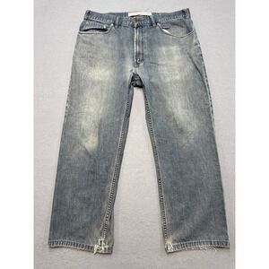 GAP 1969 Jeans Men's 38x32 Gray Medium Wash Standard Fit Straight Leg Cotton Y2K